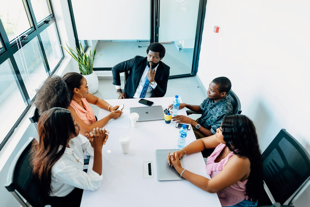 team meeting in boardroom